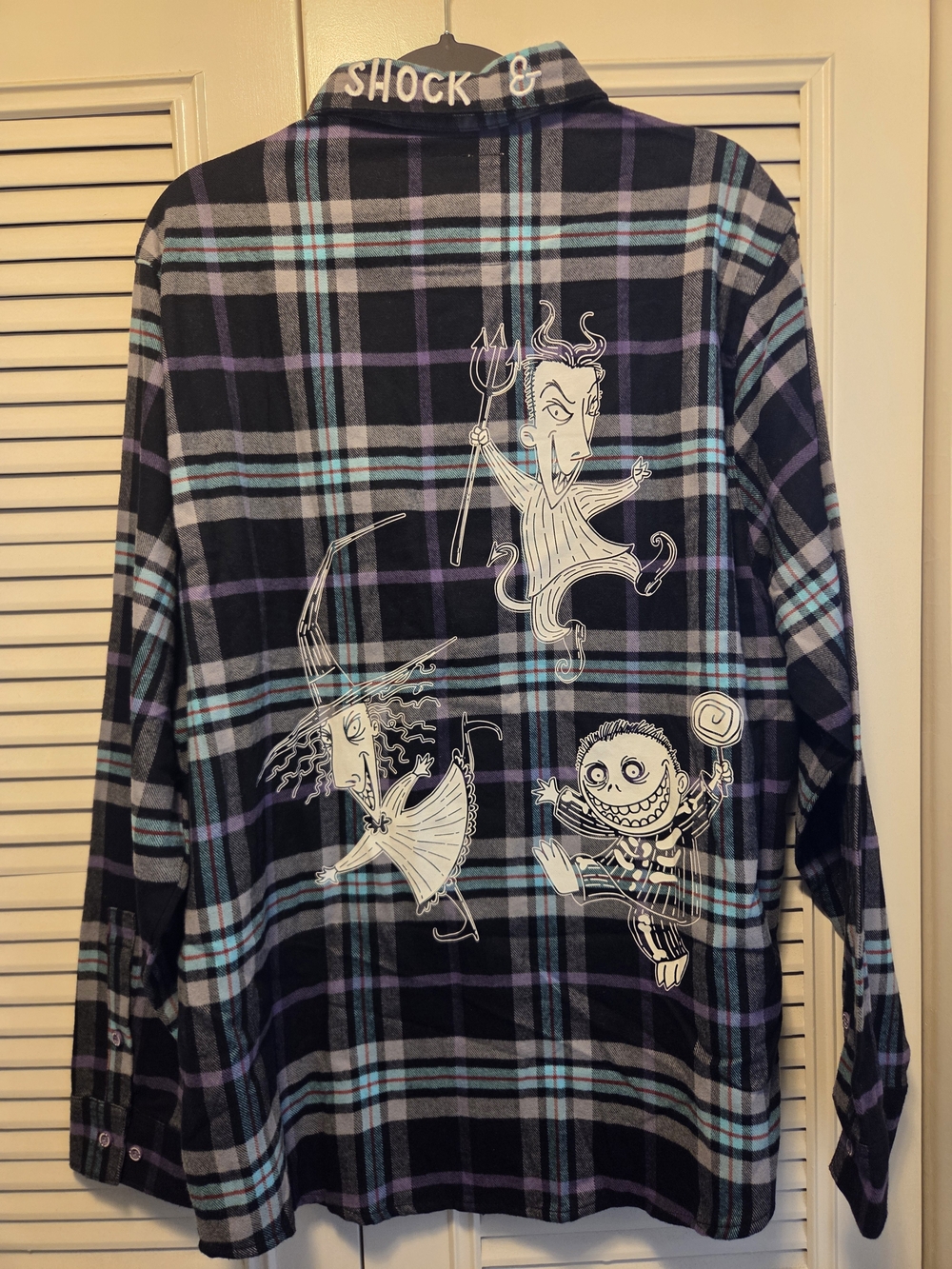 Disney Cakeworthy Nightmare Before Christmas Lock, Shock, & Barrel BNWT Flannel